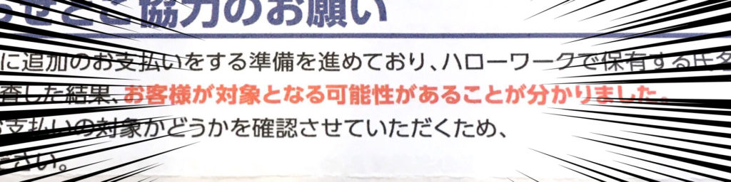 【みんなのねんきん】雇用保険の追加給付のお知らせ